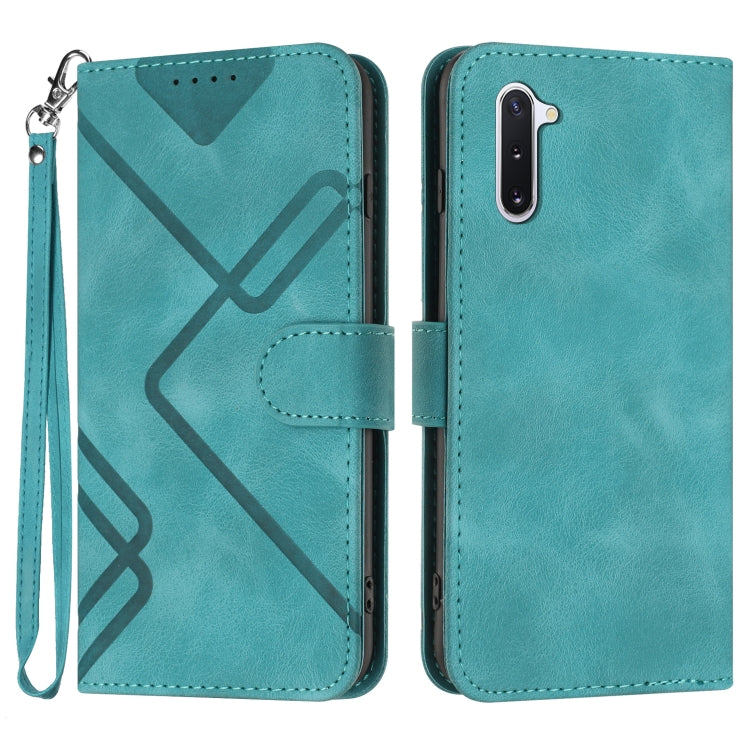 Line Pattern Skin Feel Leather Phone Case
