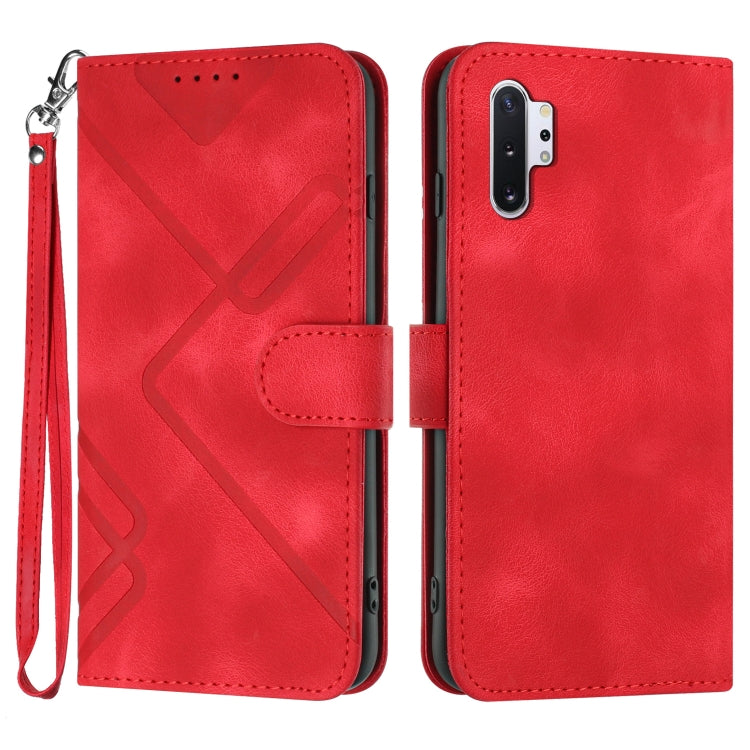 Line Pattern Skin Feel Leather Phone Case