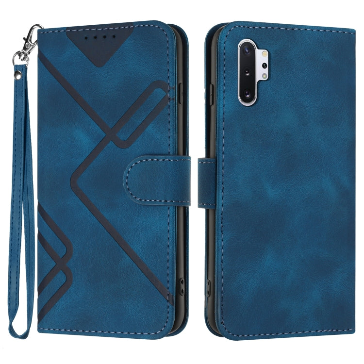 Line Pattern Skin Feel Leather Phone Case