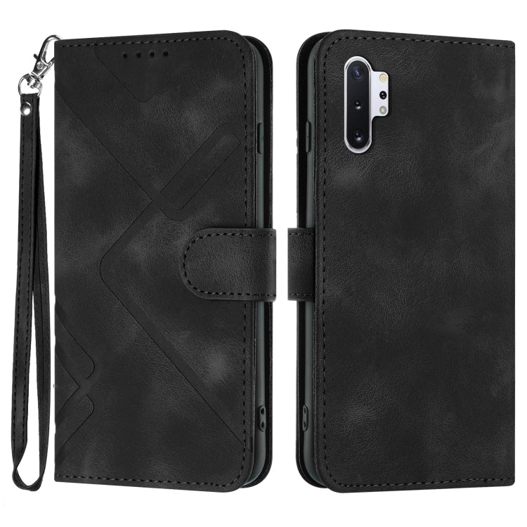 Line Pattern Skin Feel Leather Phone Case