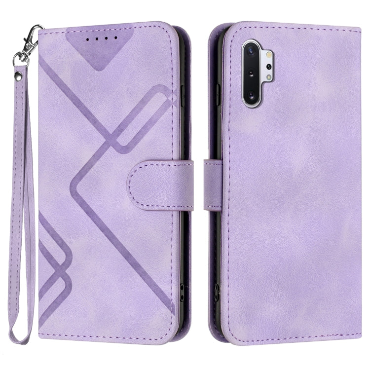 Line Pattern Skin Feel Leather Phone Case