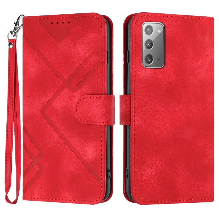 Line Pattern Skin Feel Leather Phone Case