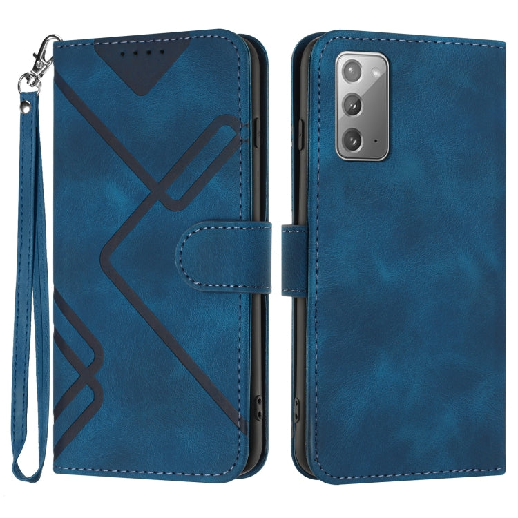 Line Pattern Skin Feel Leather Phone Case