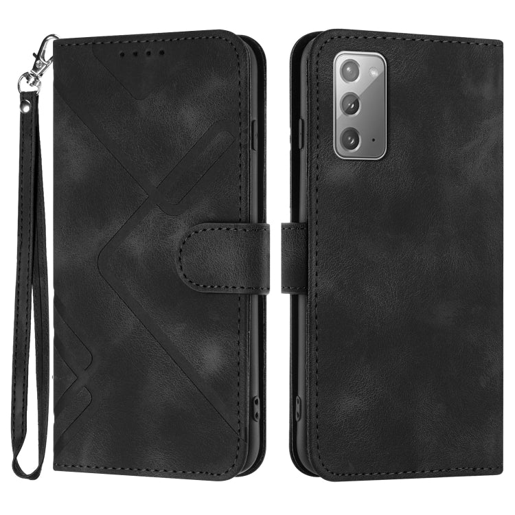 Line Pattern Skin Feel Leather Phone Case