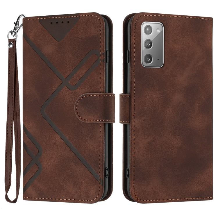 Line Pattern Skin Feel Leather Phone Case