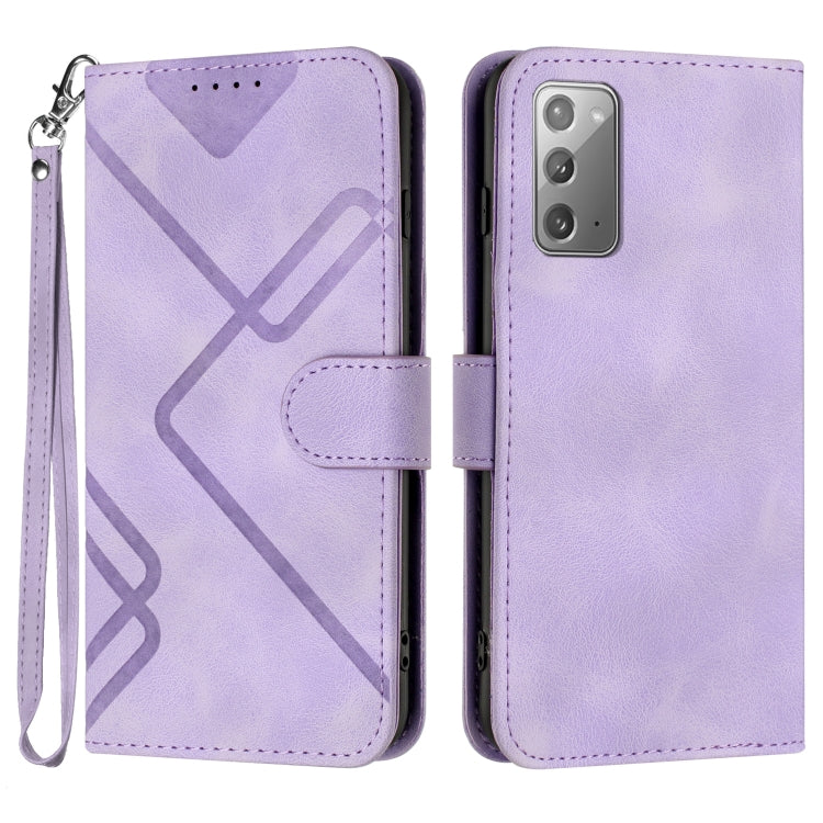 Line Pattern Skin Feel Leather Phone Case