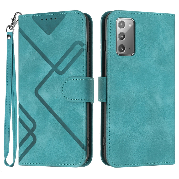 Line Pattern Skin Feel Leather Phone Case
