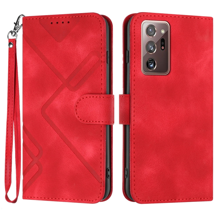 Line Pattern Skin Feel Leather Phone Case