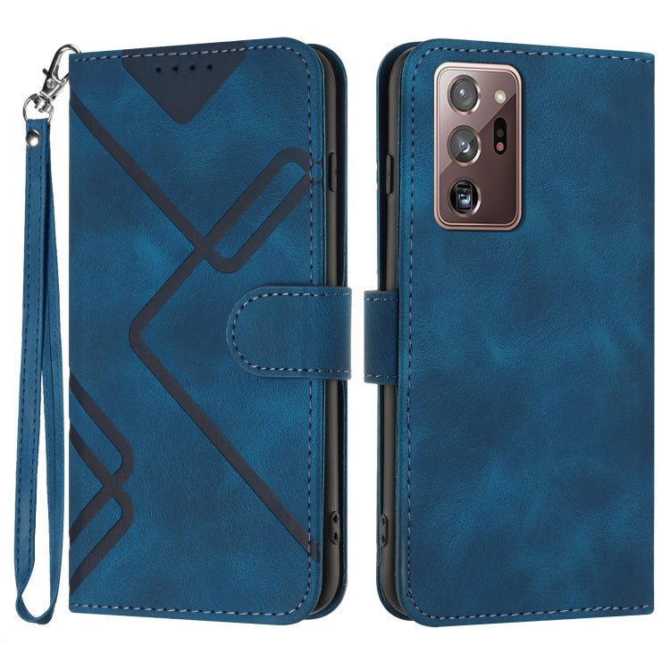 Line Pattern Skin Feel Leather Phone Case