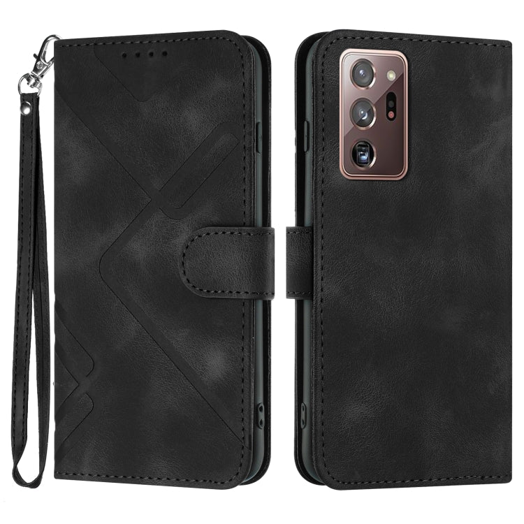 Line Pattern Skin Feel Leather Phone Case