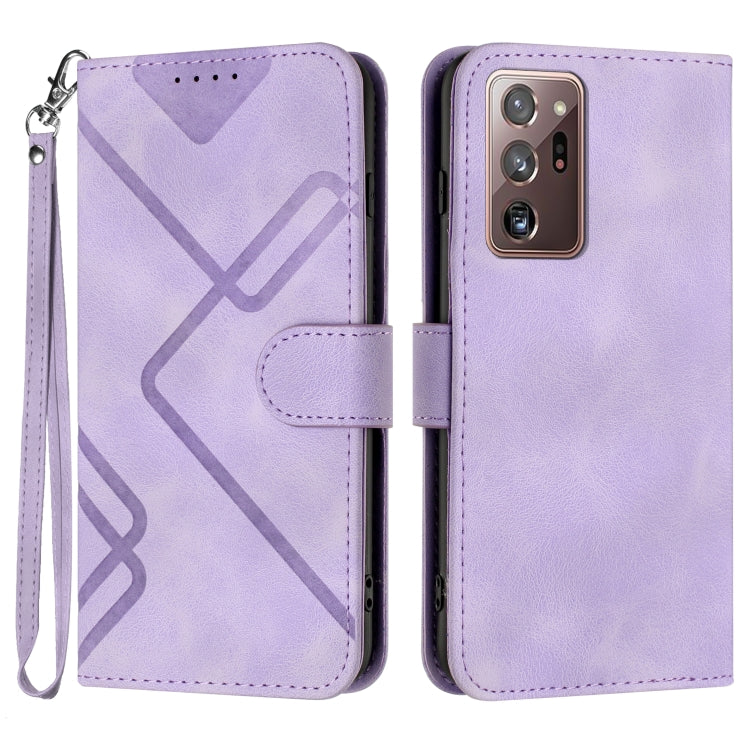 Line Pattern Skin Feel Leather Phone Case