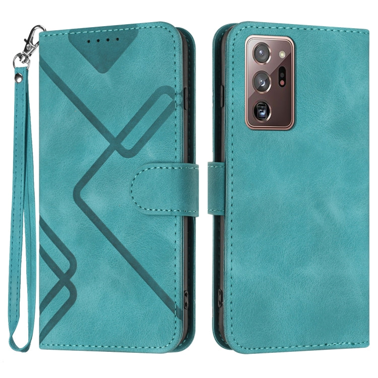 Line Pattern Skin Feel Leather Phone Case