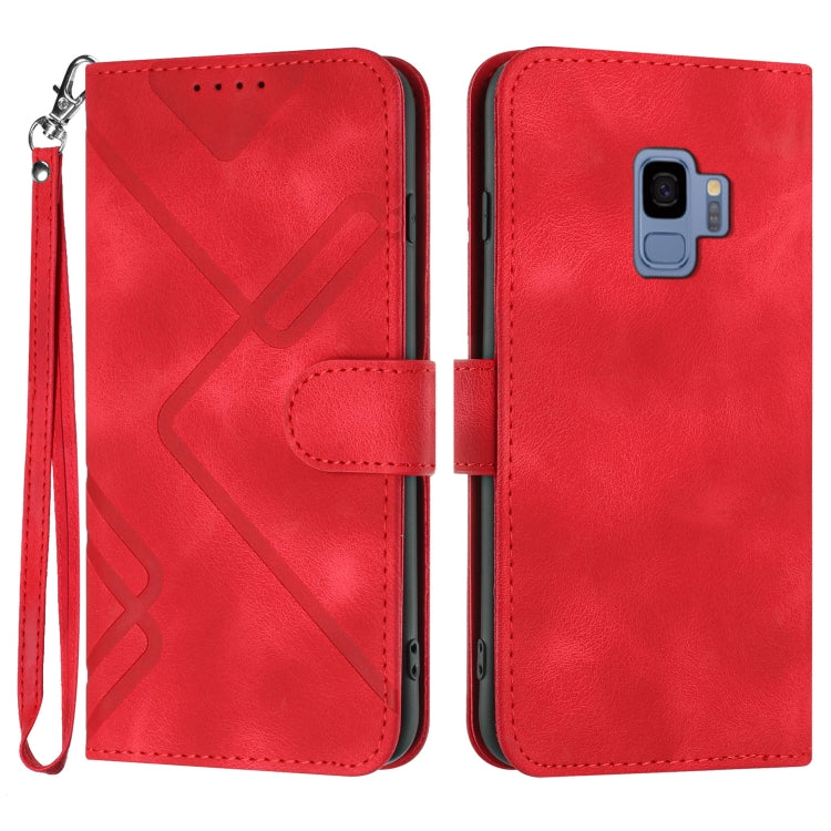 Line Pattern Skin Feel Leather Phone Case