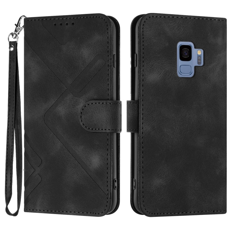 Line Pattern Skin Feel Leather Phone Case