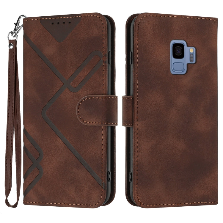 Line Pattern Skin Feel Leather Phone Case