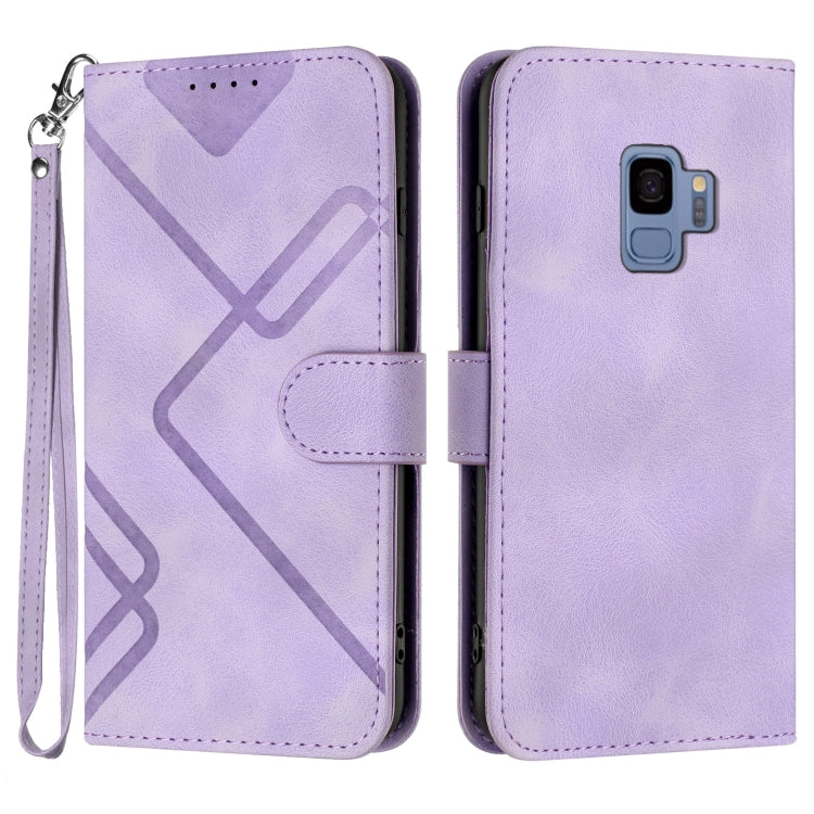 Line Pattern Skin Feel Leather Phone Case