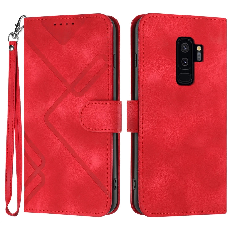 Line Pattern Skin Feel Leather Phone Case