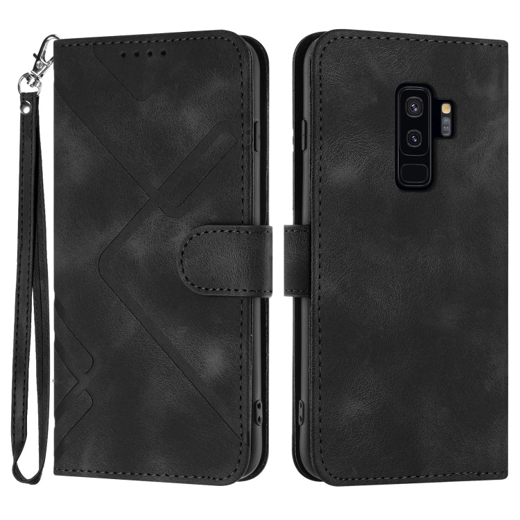 Line Pattern Skin Feel Leather Phone Case