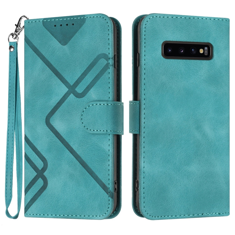 Line Pattern Skin Feel Leather Phone Case