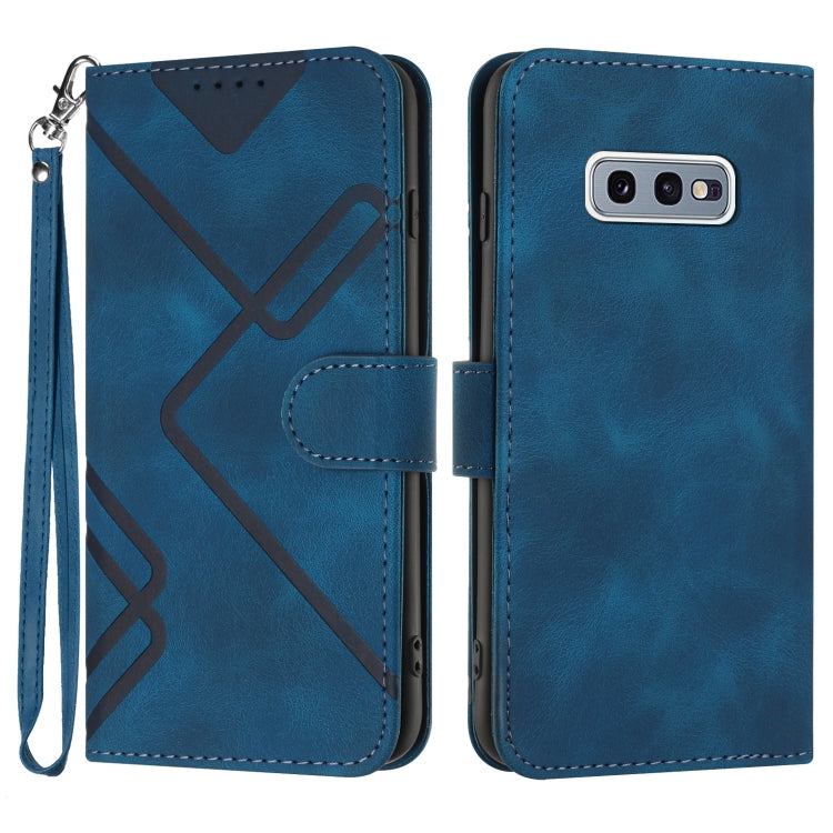 Line Pattern Skin Feel Leather Phone Case