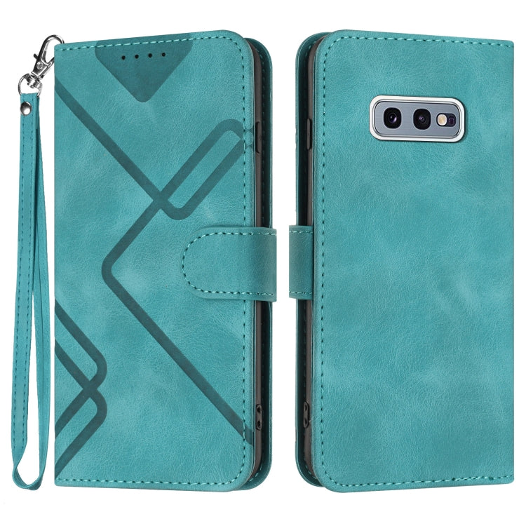 Line Pattern Skin Feel Leather Phone Case