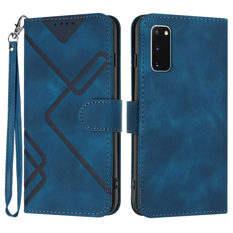 Line Pattern Skin Feel Leather Phone Case
