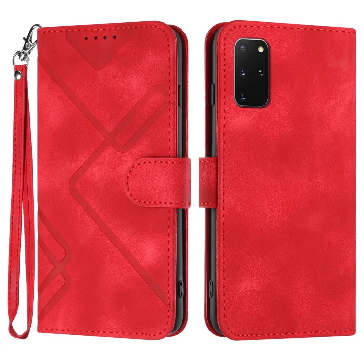 Line Pattern Skin Feel Leather Phone Case