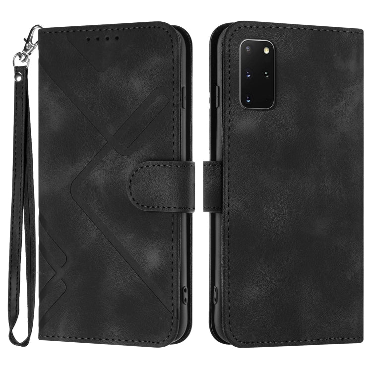Line Pattern Skin Feel Leather Phone Case