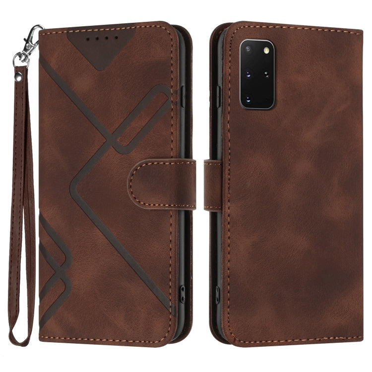 Line Pattern Skin Feel Leather Phone Case