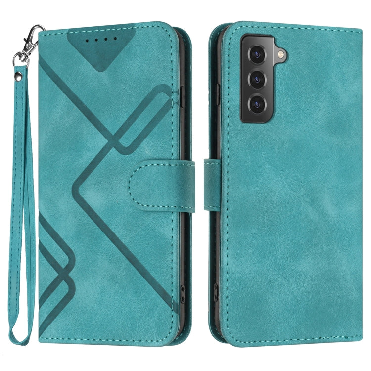 Line Pattern Skin Feel Leather Phone Case