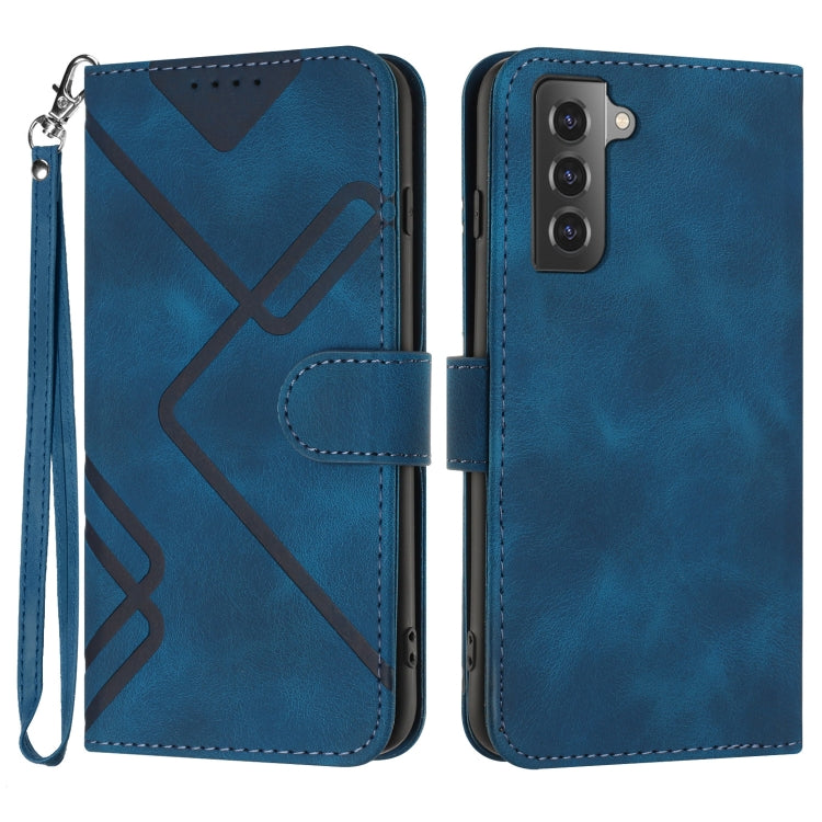 Line Pattern Skin Feel Leather Phone Case