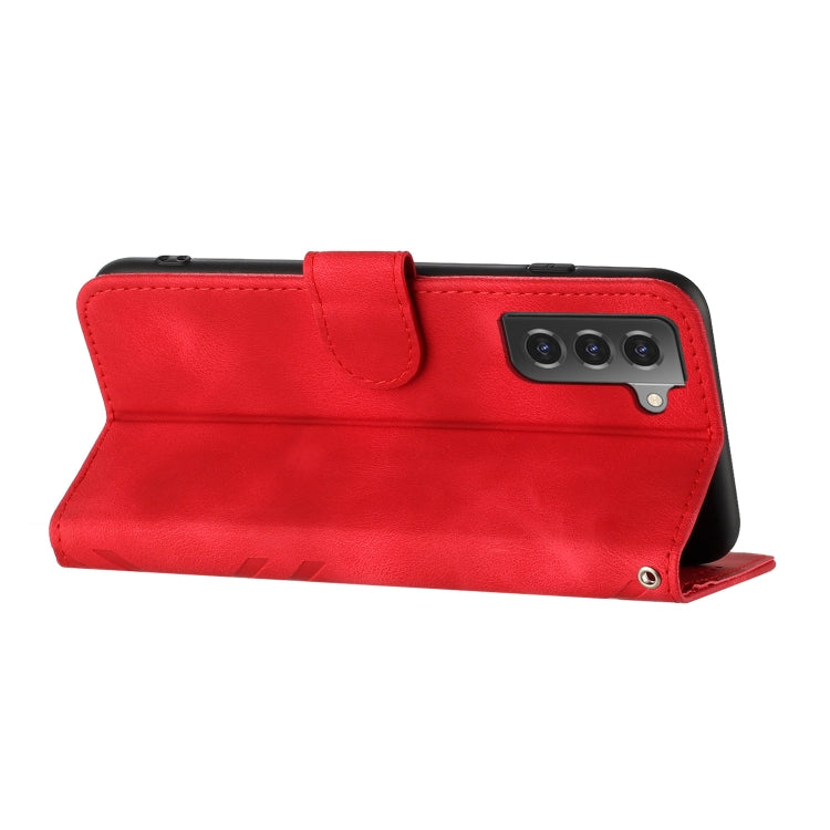 Line Pattern Skin Feel Leather Phone Case