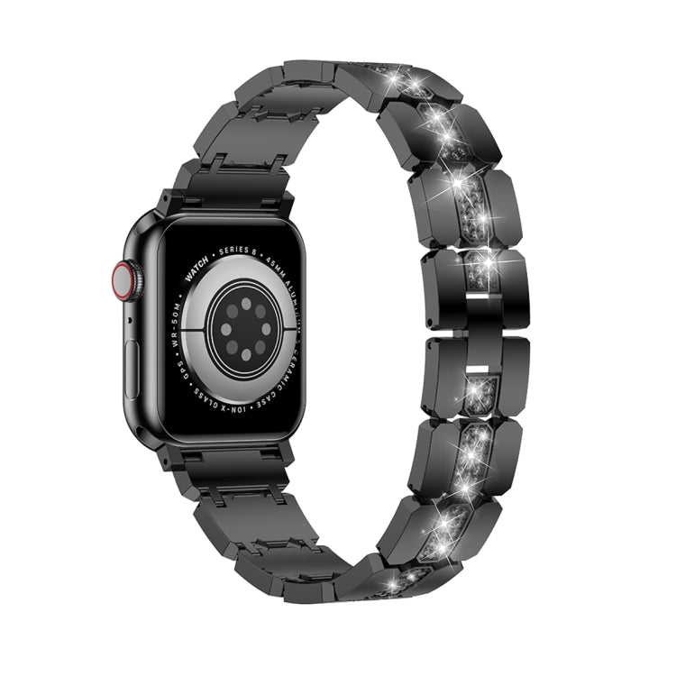 Diamond Metal Watch Band, For Apple Watch SE 2022 44mm, For Apple Watch 7 41mm, For Apple Watch 7 45mm, For Apple Watch SE 40mm