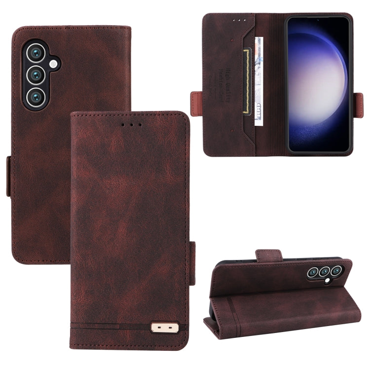 Magnetic Clasp Leather Phone Case, For Samsung Galaxy S23 FE 5G, For Samsung Galaxy M54 5G, For Samsung Galaxy A35 5G, For Samsung Galaxy S24+ 5G