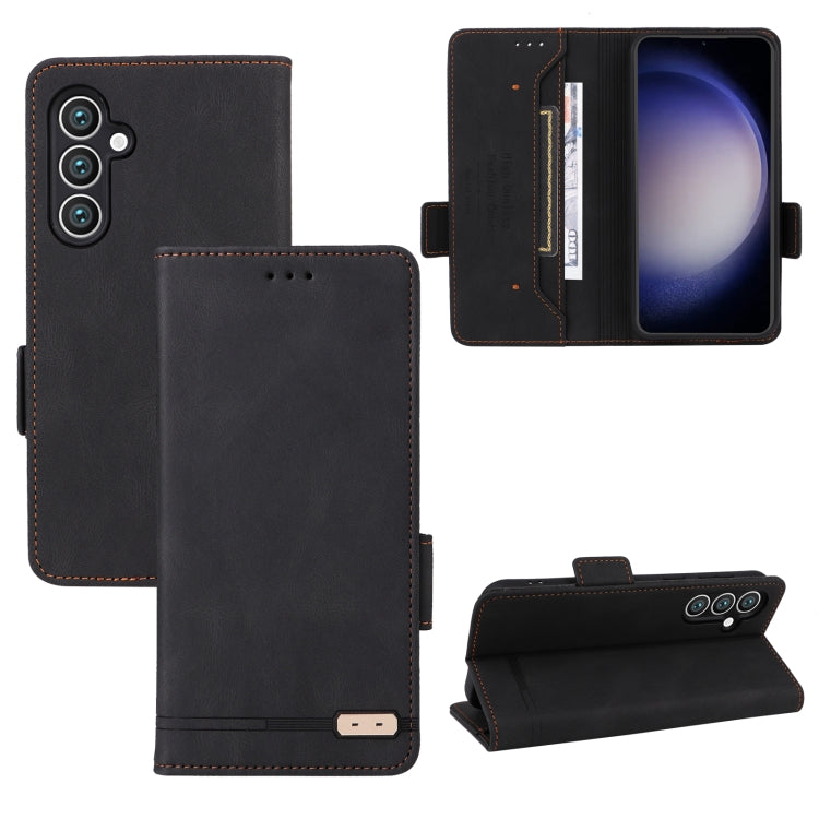 Magnetic Clasp Leather Phone Case, For Samsung Galaxy S23 FE 5G, For Samsung Galaxy M54 5G, For Samsung Galaxy A35 5G, For Samsung Galaxy S24+ 5G