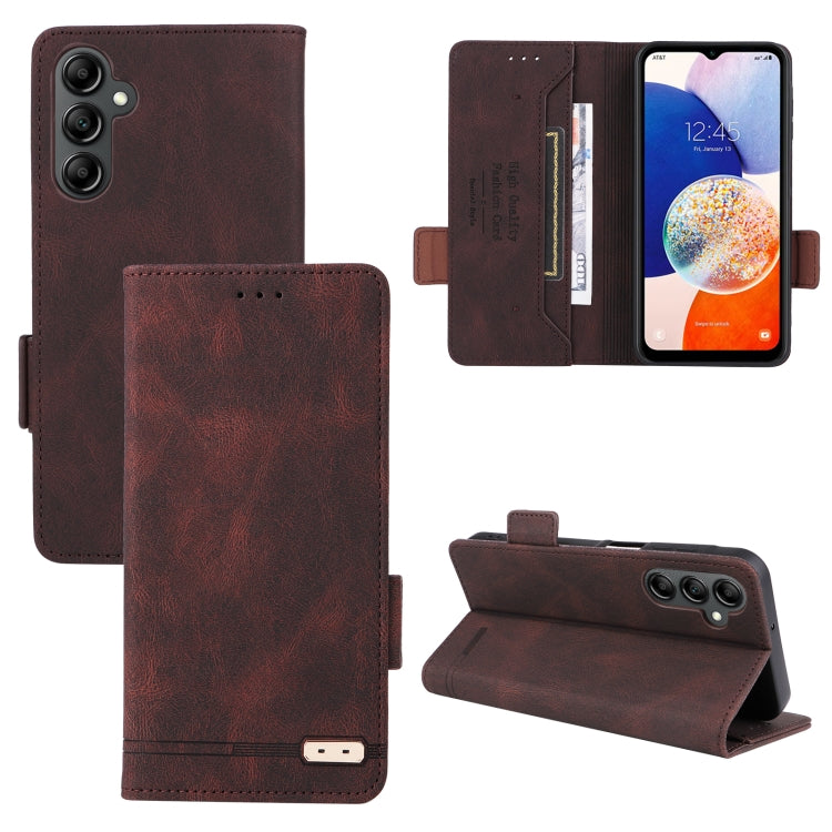 Magnetic Clasp Leather Phone Case, For Samsung Galaxy A25 5G, For Samsung Galaxy F14, For Samsung Galaxy A15, For Samsung Galaxy A05