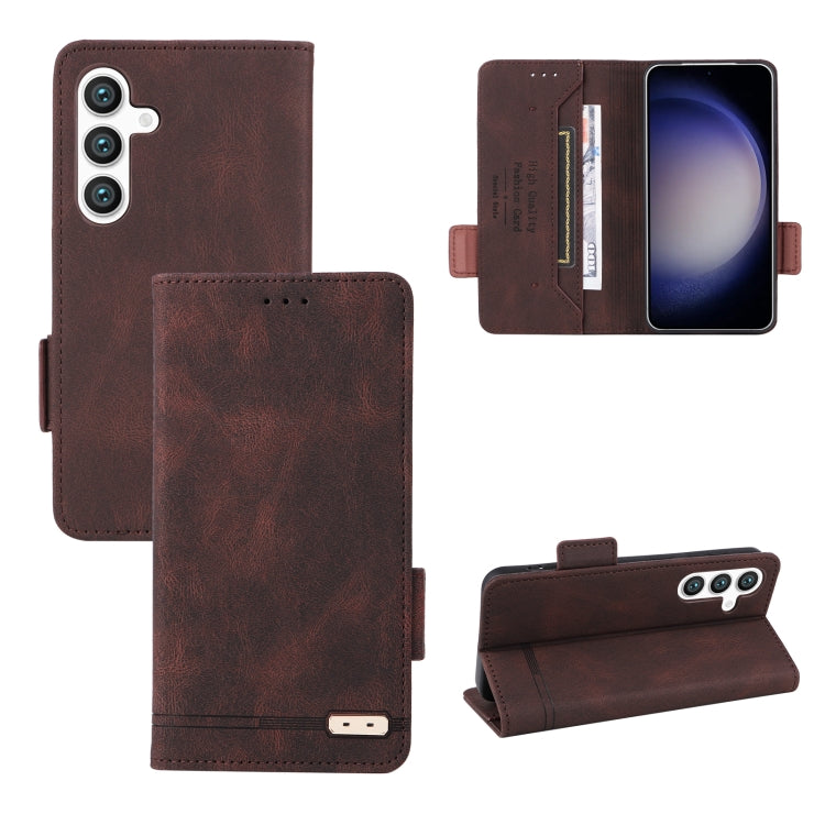 Magnetic Clasp Leather Phone Case, For Samsung Galaxy S23 FE 5G, For Samsung Galaxy M54 5G, For Samsung Galaxy A35 5G, For Samsung Galaxy S24+ 5G