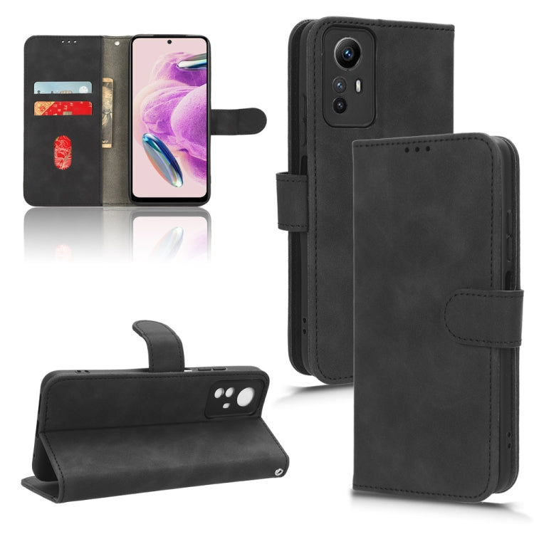 Skin Feel Magnetic Flip Leather Phone Case, For Xiaomi Redmi Note 12S 4G
