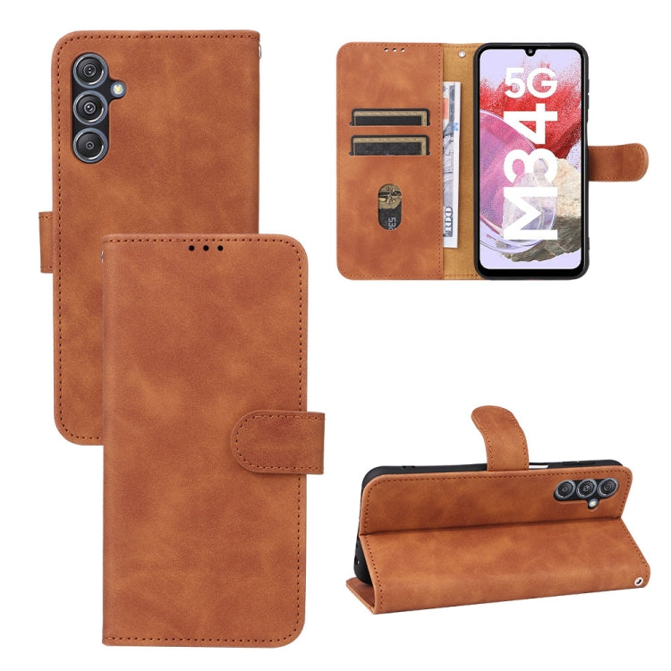 Skin Feel Magnetic Flip Leather Phone Case