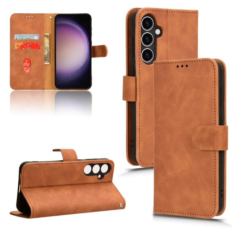 Skin Feel Magnetic Flip Leather Phone Case