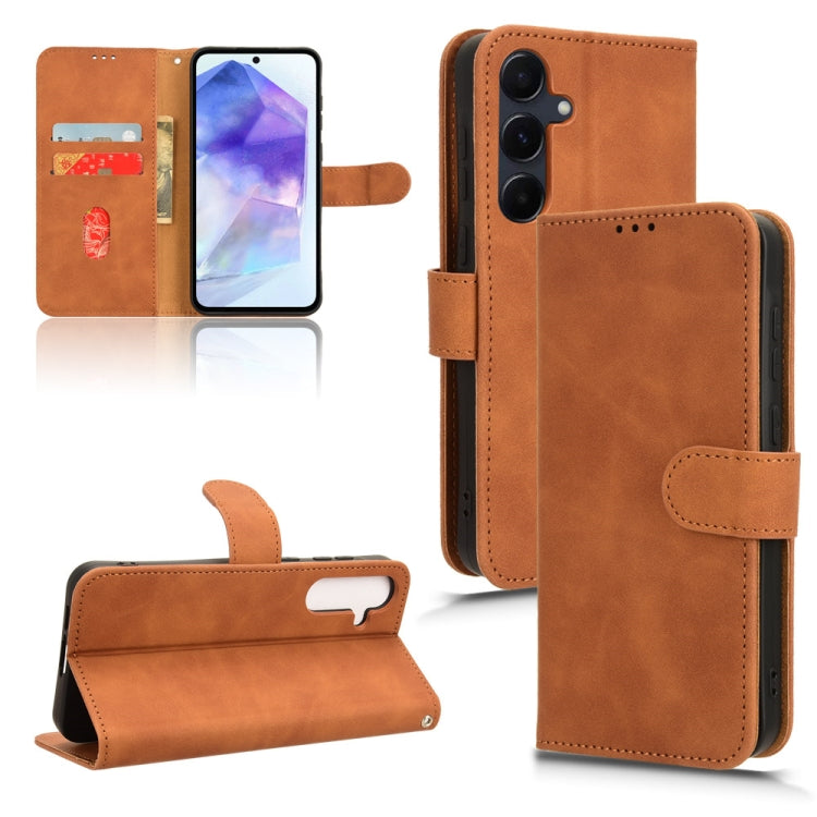 Skin Feel Magnetic Flip Leather Phone Case