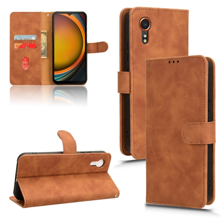 Skin Feel Magnetic Flip Leather Phone Case