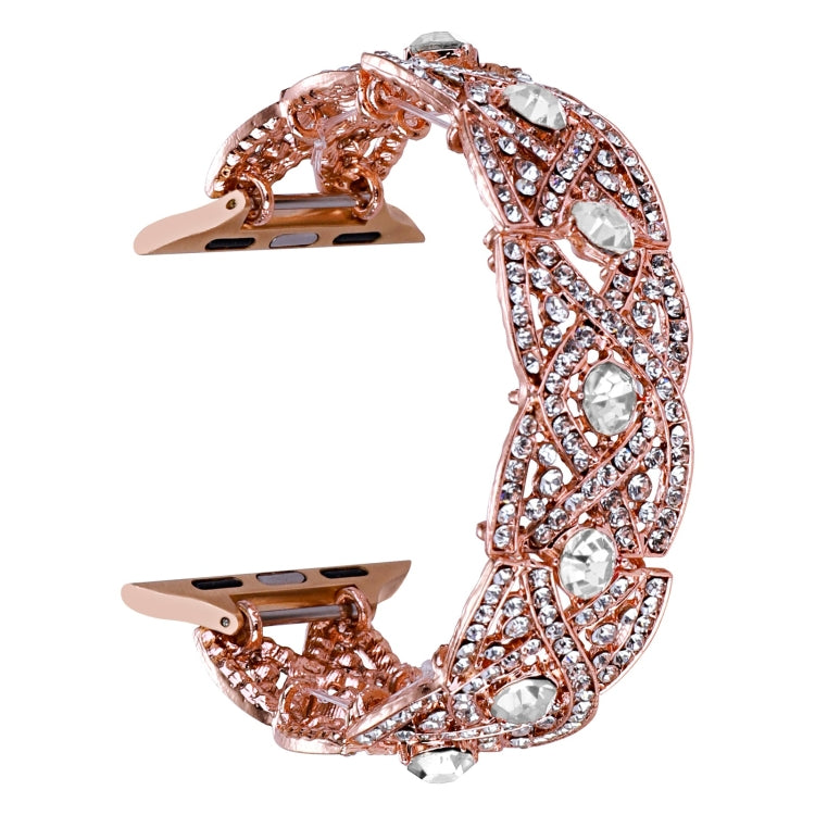 Diamonds Twist Metal Watch Band, For Apple Watch Series 10 46mm, For Apple Watch Series 10 42mm, For Apple Watch SE 2023 44mm, For Apple Watch SE 2023 40mm, For Apple Watch Ultra 2 49mm, For Apple Watch 9 45mm