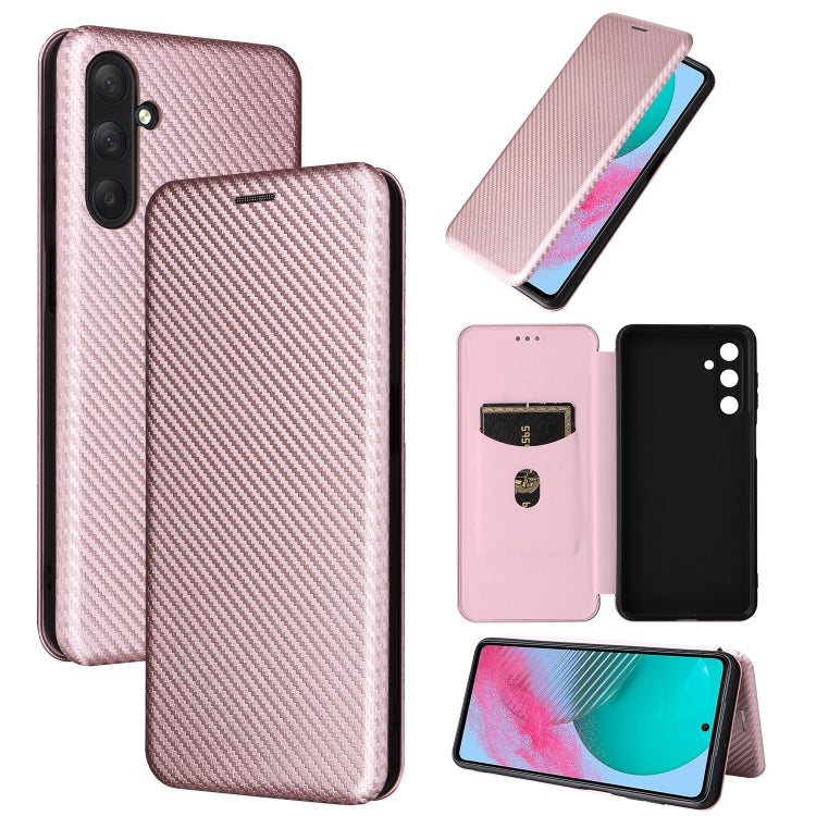 Carbon Fiber Texture Flip Leather Phone Case, For Samsung Galaxy A55 5G, For Samsung Galaxy S24+ 5G, For Samsung Galaxy A05, For Samsung Galaxy M54 5G