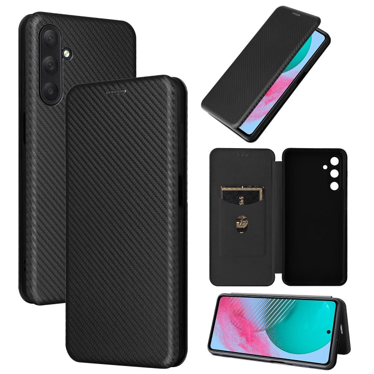 Carbon Fiber Texture Flip Leather Phone Case, For Samsung Galaxy A55 5G, For Samsung Galaxy S24+ 5G, For Samsung Galaxy A05, For Samsung Galaxy M54 5G