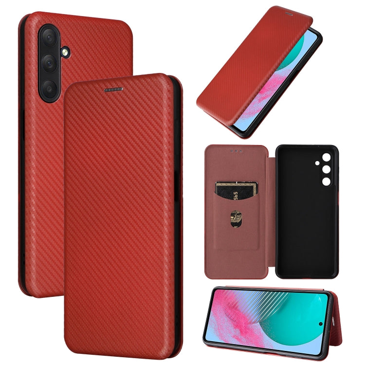 Carbon Fiber Texture Flip Leather Phone Case, For Samsung Galaxy M54 5G, For Samsung Galaxy A55 5G, For Samsung Galaxy S24+ 5G, For Samsung Galaxy A05