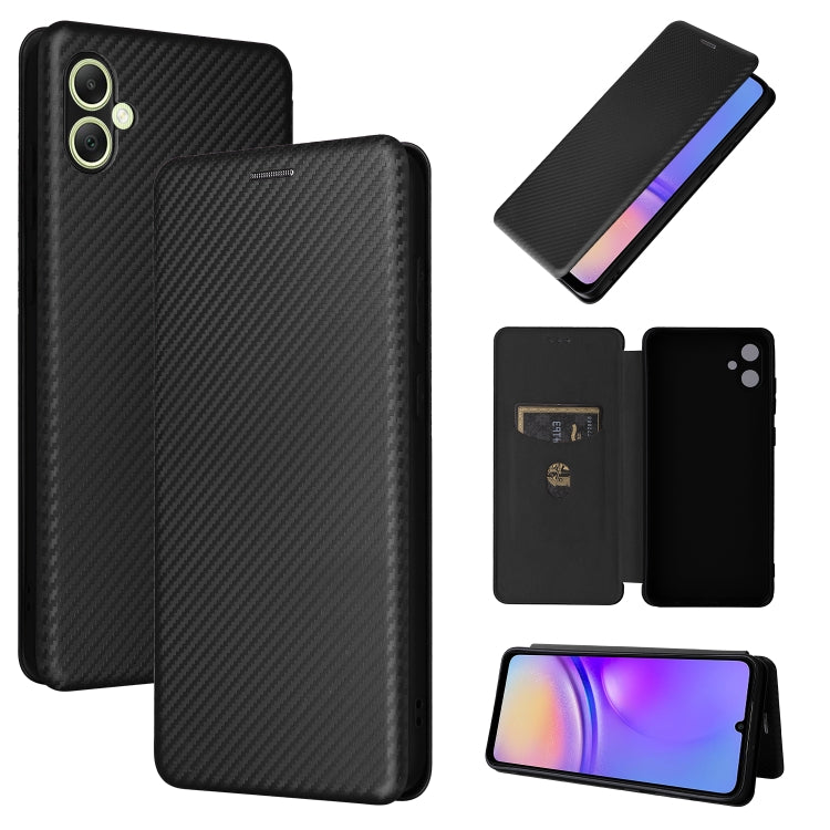 Carbon Fiber Texture Flip Leather Phone Case, For Samsung Galaxy A55 5G, For Samsung Galaxy S24+ 5G, For Samsung Galaxy A05, For Samsung Galaxy M54 5G