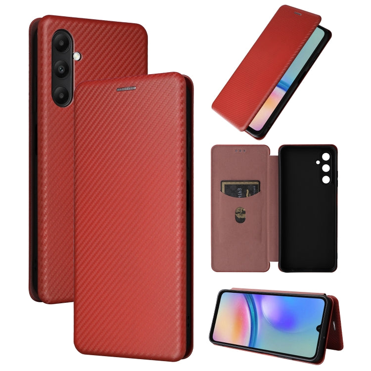 Carbon Fiber Texture Flip Leather Phone Case, For Samsung Galaxy S24 5G, For Samsung Galaxy A05s, For Samsung Galaxy A35 5G, For Samsung Galaxy S24 Ultra 5G