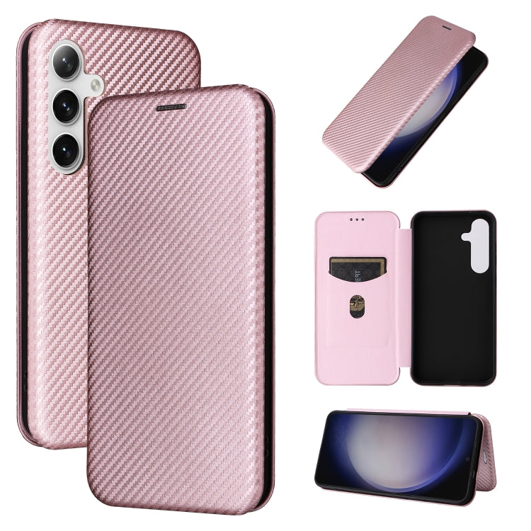 Carbon Fiber Texture Flip Leather Phone Case, For Samsung Galaxy A55 5G, For Samsung Galaxy S24+ 5G, For Samsung Galaxy A05, For Samsung Galaxy M54 5G