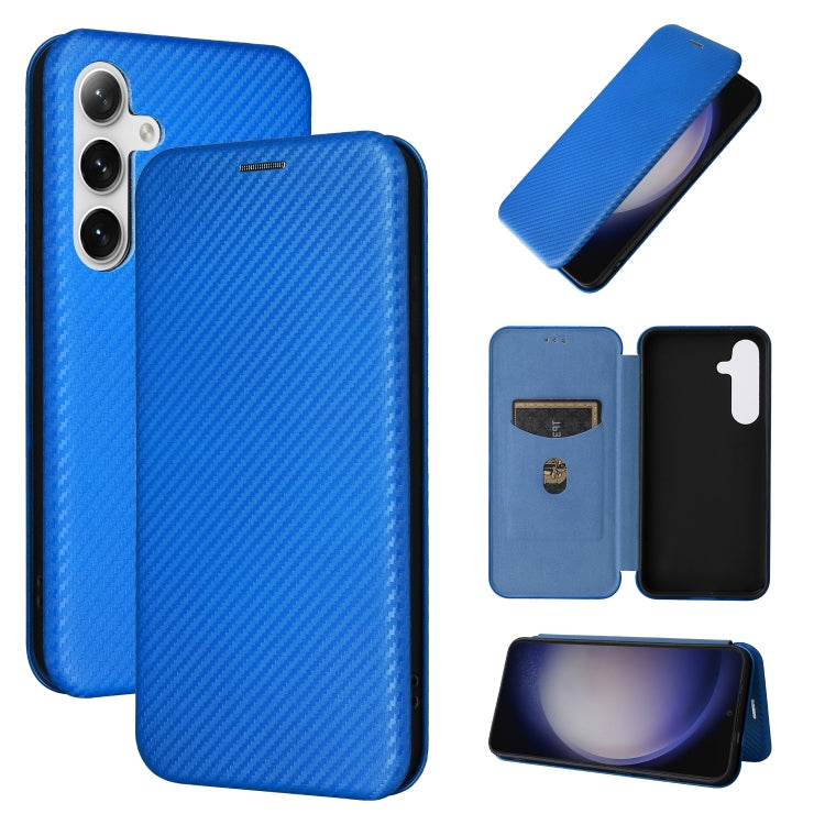 Carbon Fiber Texture Flip Leather Phone Case, For Samsung Galaxy A55 5G, For Samsung Galaxy S24+ 5G, For Samsung Galaxy A05, For Samsung Galaxy M54 5G